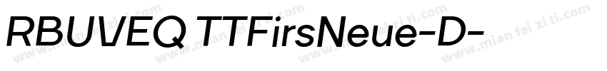 RBUVEQ TTFirsNeue-D字体转换